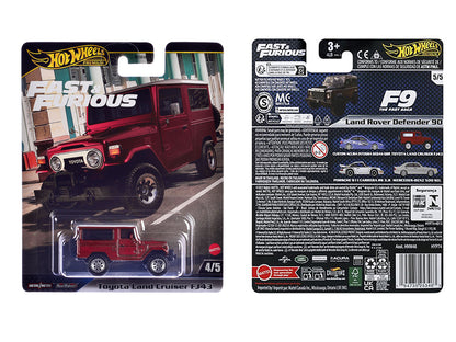 Toyota Land Cruiser FJ43 Red with White Top "The Fate of the Furious" (2017) Movie "Fast & Furious" Series Diecast Model Car by Hot Wheels-DiecastModeler.com
