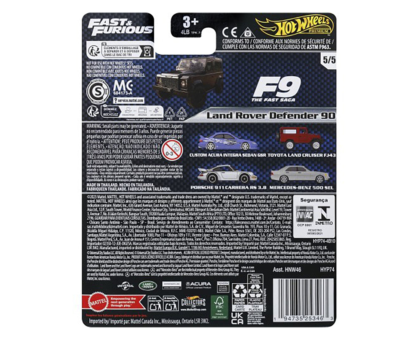 Toyota Land Cruiser FJ43 Red with White Top "The Fate of the Furious" (2017) Movie "Fast & Furious" Series Diecast Model Car by Hot Wheels