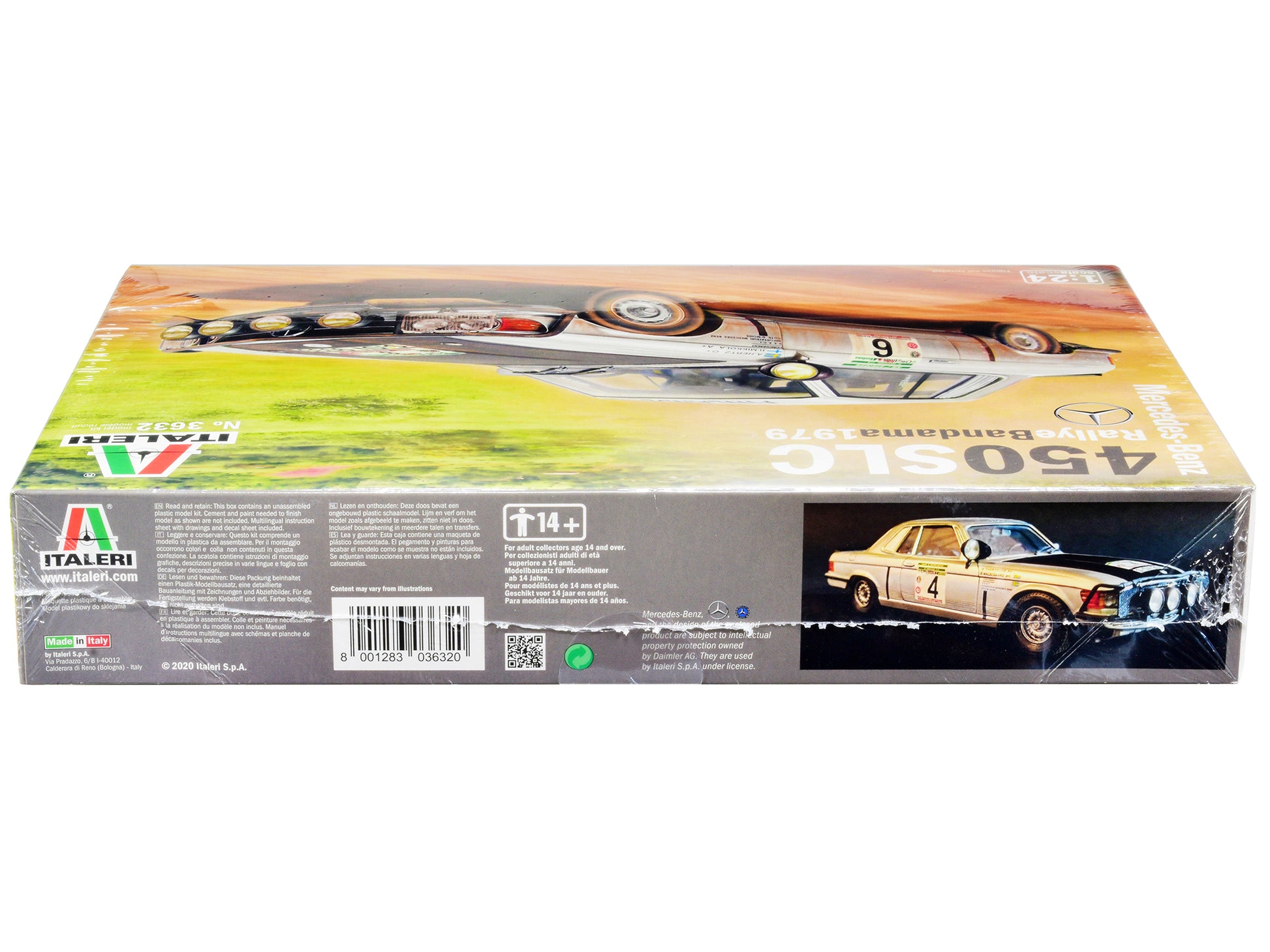 Skill 3 Model Kit Mercedes-Benz 450 SLC Winner "Rallye Bandama Ivory Coast" (1979) 1/24 Scale Model by Italeri-DiecastModeler.com