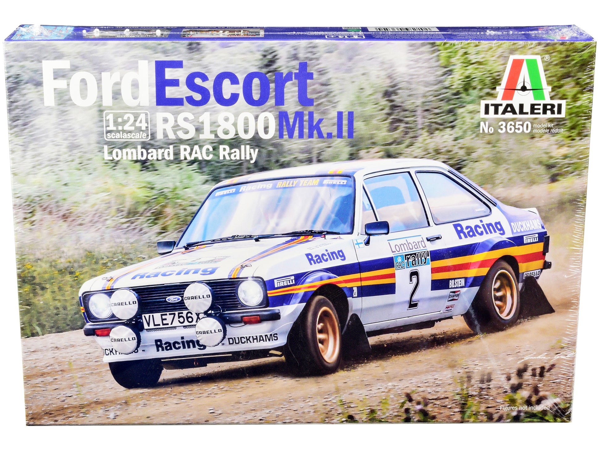 Skill 2 Model Kit Ford Escort RS 1800 Mk.II #2 Lombard RAC Rally (1981) 1/24 Scale Model by Italeri-DiecastModeler.com