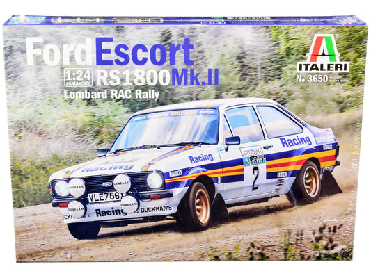 Skill 2 Model Kit Ford Escort RS 1800 Mk.II #2 Lombard RAC Rally (1981) 1/24 Scale Model by Italeri-DiecastModeler.com