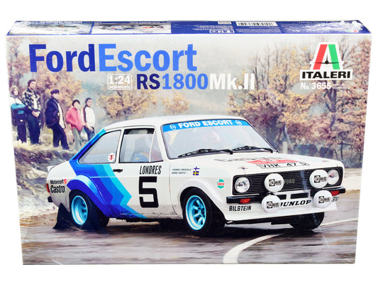 Skill 2 Model Kit Ford Escort RS 1800 Mk.II #5 Rallye Monte Carlo (1979) 1/24 Scale Model by Italeri-DiecastModeler.com