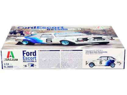 Skill 2 Model Kit Ford Escort RS 1800 Mk.II #5 Rallye Monte Carlo (1979) 1/24 Scale Model by Italeri-DiecastModeler.com