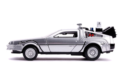 DeLorean DMC (Time Machine) Silver "Back to the Future Part II" (1989) Movie "Hollywood Rides" Series 1/32 Diecast Model Car by Jada