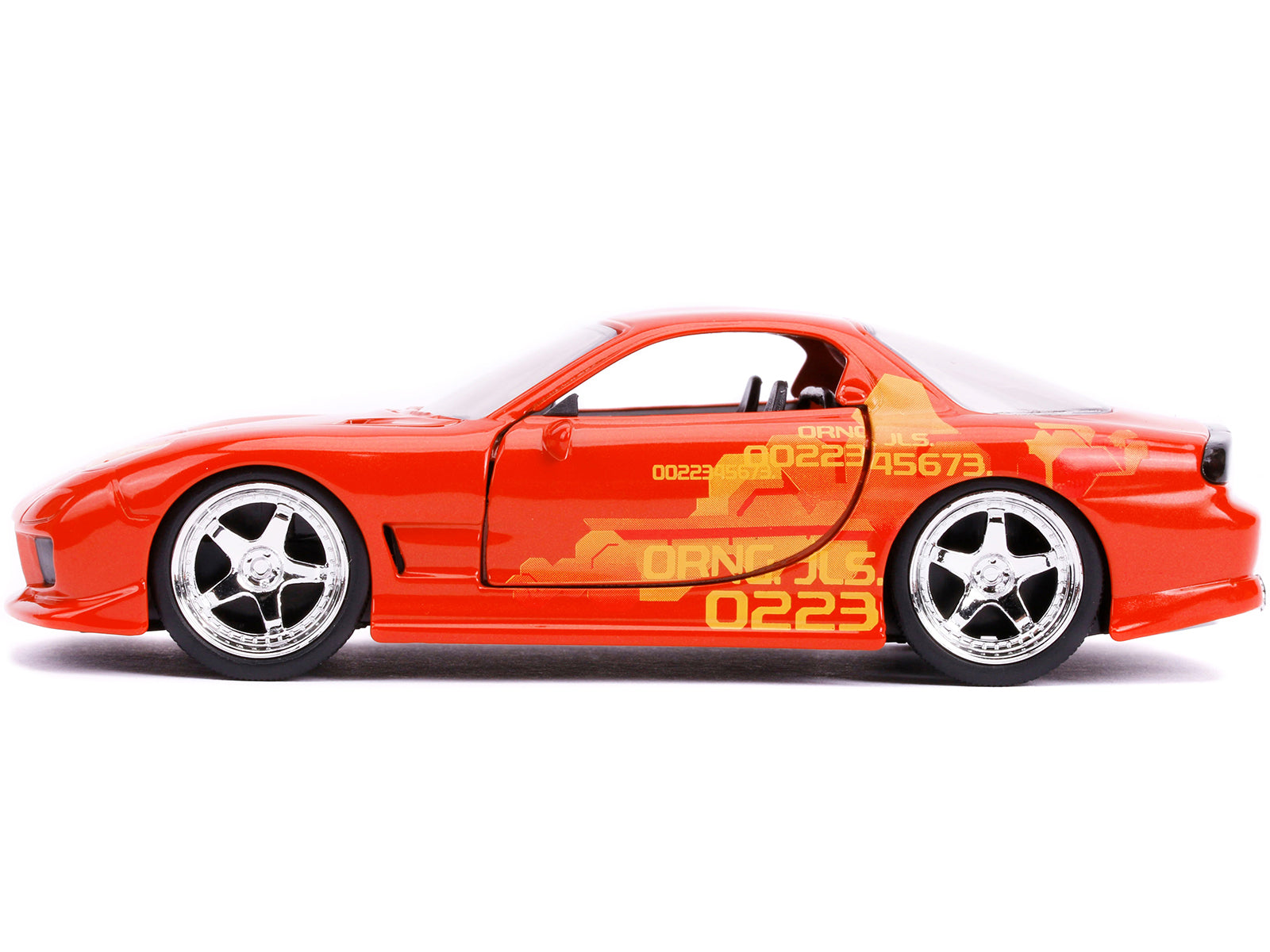 Orange Julius' Mazda RX-7 Orange Metallic with Graphics "Fast & Furious" Series 1/32 Diecast Model Car by Jada-DiecastModeler.com