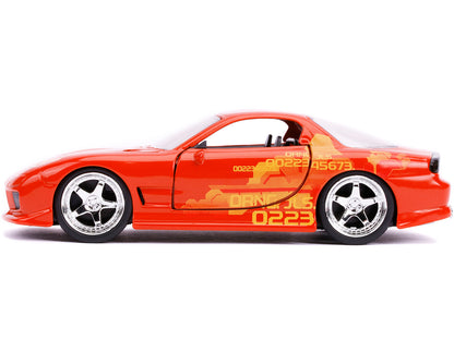 Orange Julius' Mazda RX-7 Orange Metallic with Graphics "Fast & Furious" Series 1/32 Diecast Model Car by Jada-DiecastModeler.com