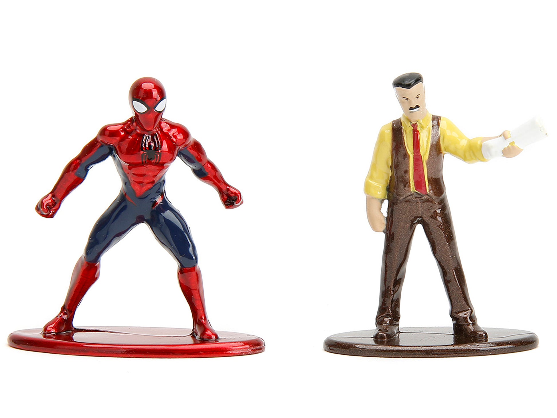 "Daily Bugle" and Subway Diorama Set with Spider-Man and J. Jonah Jameson Diecast Figures "Marvel's Spider-Man" "Nano Scene" Series Models by Jada-DiecastModeler.com