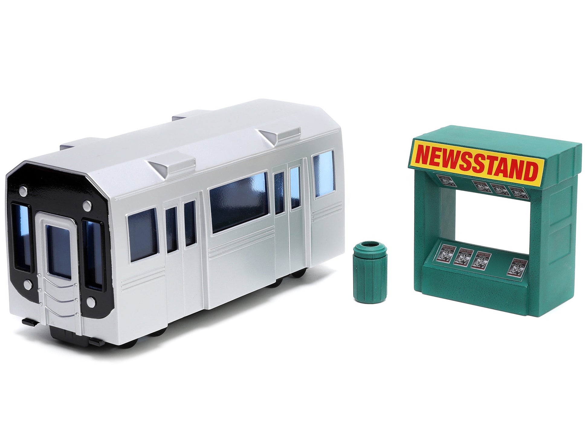 "Daily Bugle" and Subway Diorama Set with Spider-Man and J. Jonah Jameson Diecast Figures "Marvel's Spider-Man" "Nano Scene" Series Models by Jada-DiecastModeler.com
