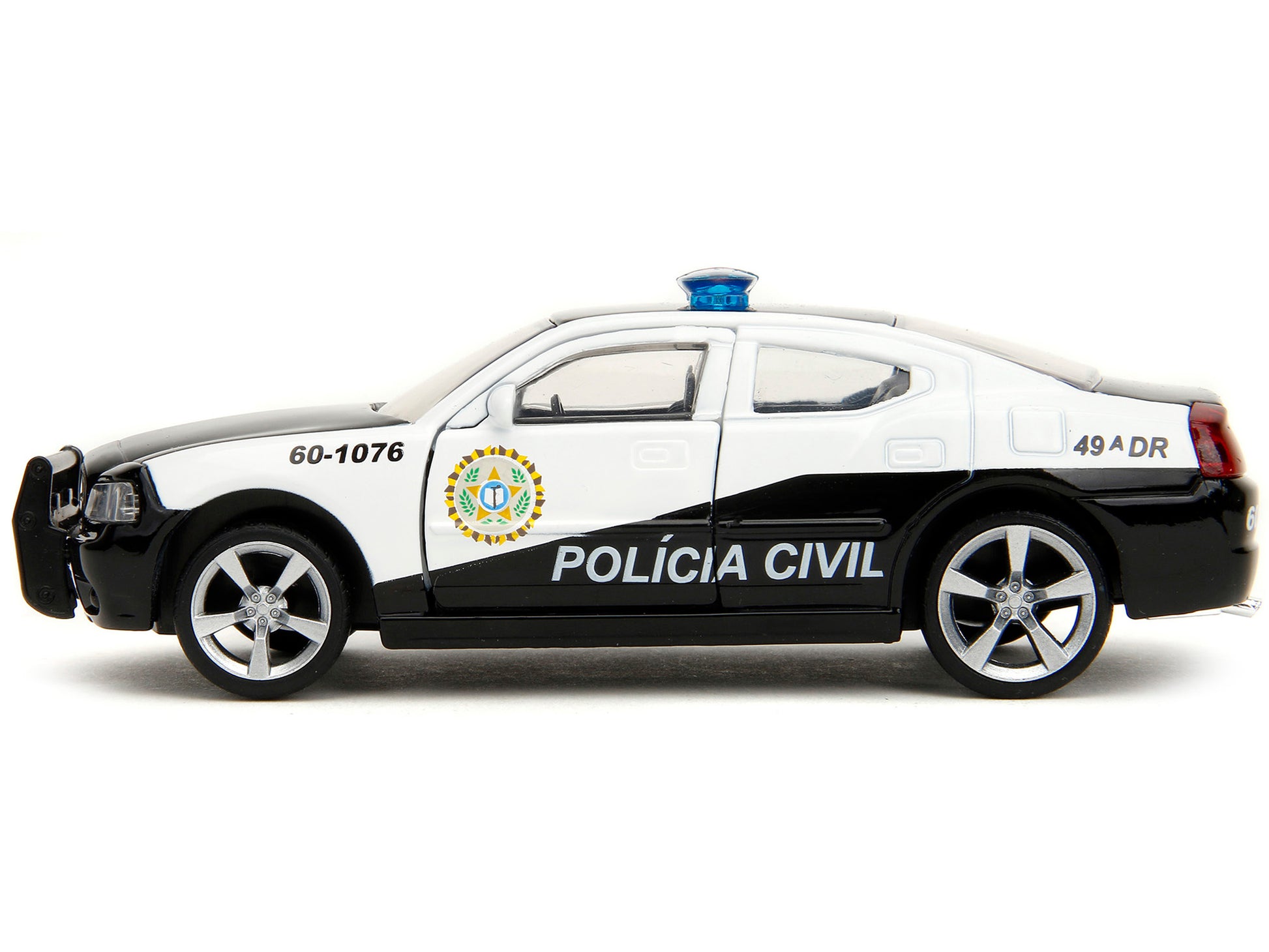 2006 Dodge Charger Police Black and White "Policia Civil" "Fast & Furious" Series 1/32 Diecast Model Car by Jada-DiecastModeler.com