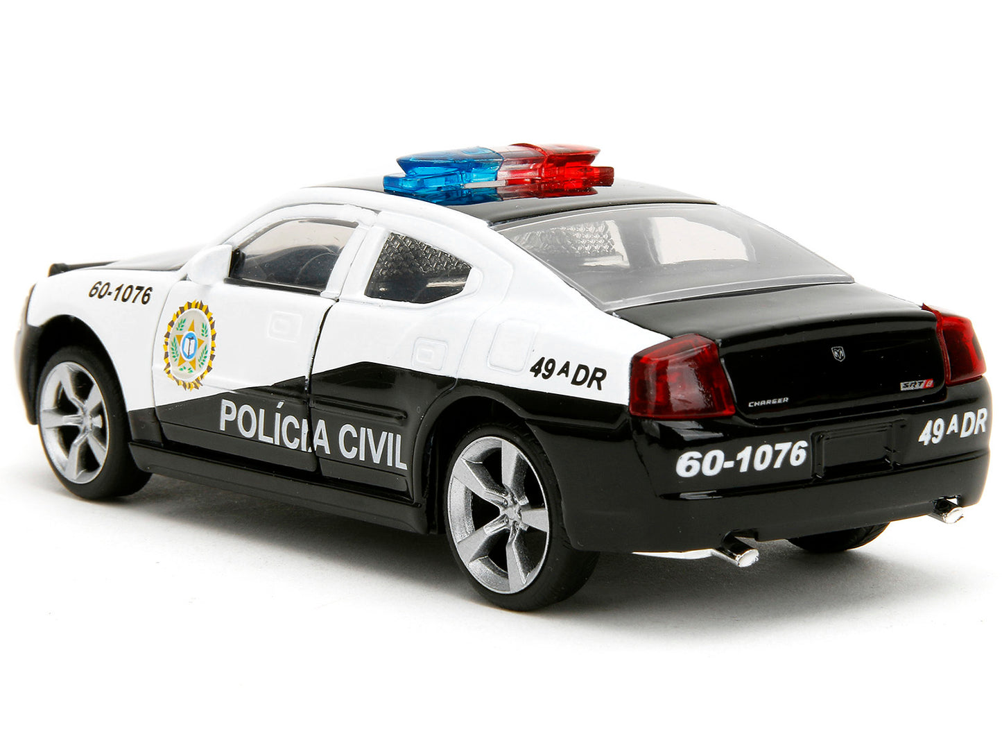 2006 Dodge Charger Police Black and White "Policia Civil" "Fast & Furious" Series 1/32 Diecast Model Car by Jada-DiecastModeler.com