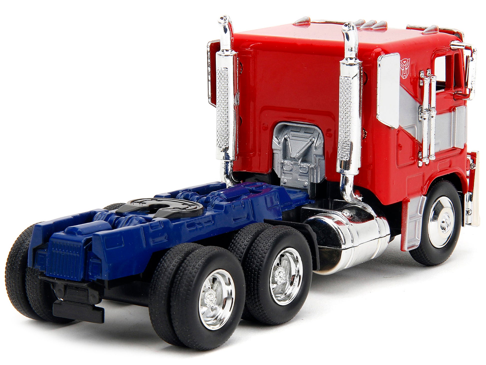 Optimus Prime Tractor Truck Red and Blue with Silver Stripes "Transformers: Rise of the Beasts" (2023) Movie "Hollywood Rides" Series 1/32 Diecast Model Car by Jada-DiecastModeler.com