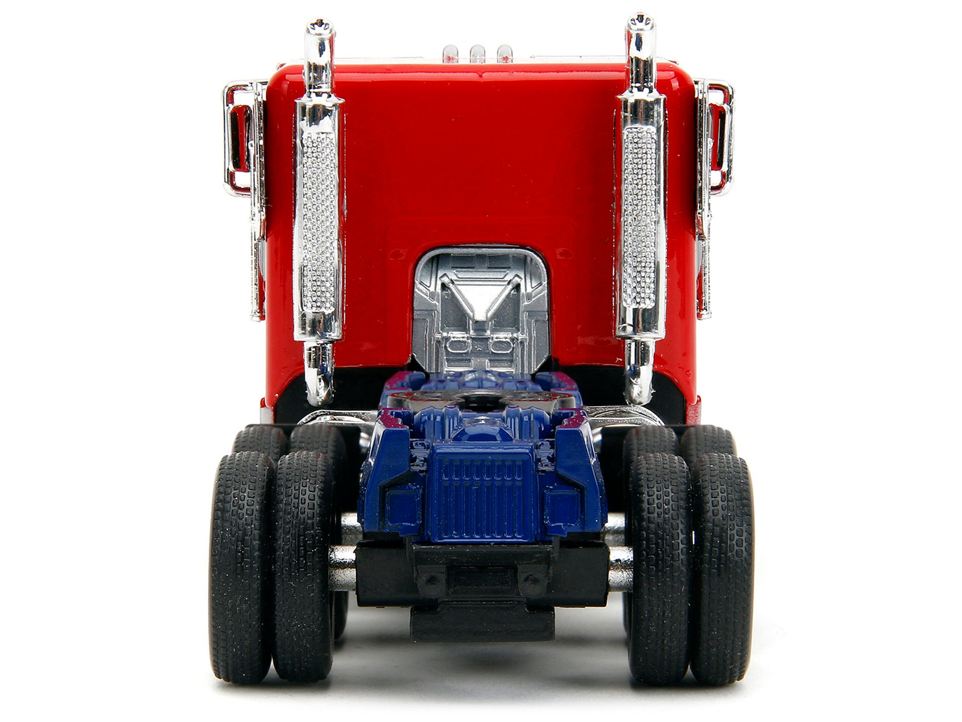 Optimus Prime Tractor Truck Red and Blue with Silver Stripes "Transformers: Rise of the Beasts" (2023) Movie "Hollywood Rides" Series 1/32 Diecast Model Car by Jada-DiecastModeler.com