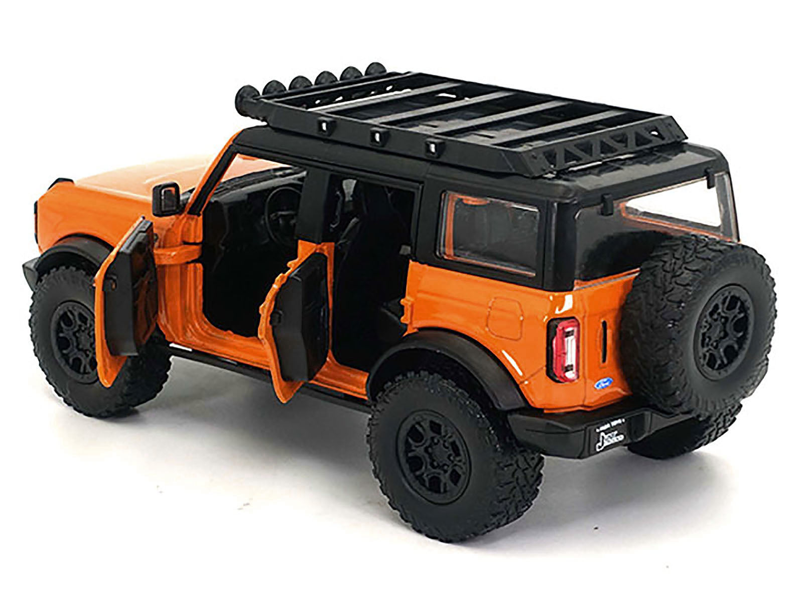 2021 Ford Bronco Orange with Black Stripes and Roof Rack "Just Trucks" Series 1/24 Diecast Model Car by Jada-DiecastModeler.com