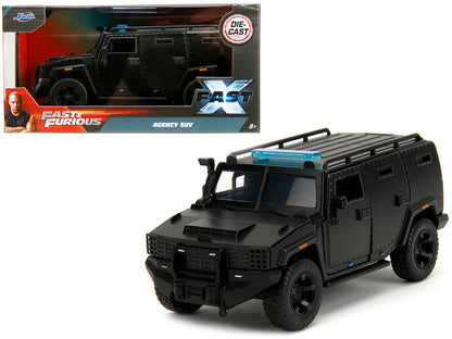 Agency SUV Matt Black "Fast X" (2023) Movie "Fast & Furious" Series 1/32 Diecast Model Car by Jada-DiecastModeler.com