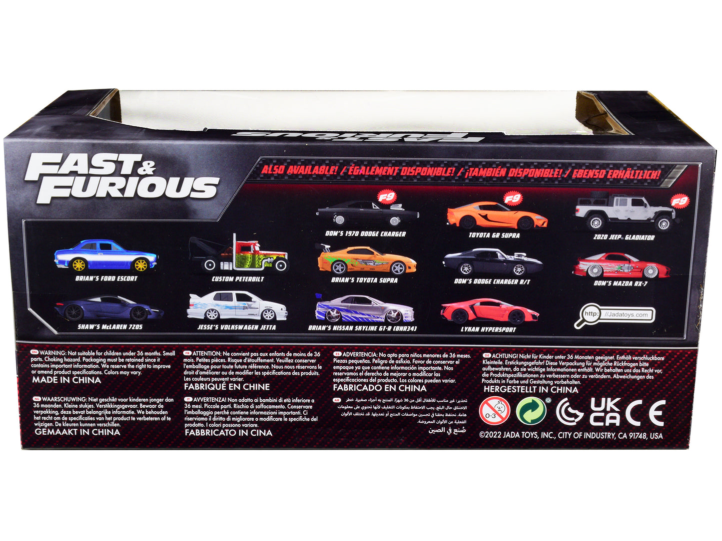 Brian's Toyota Supra Orange with Graphics "Fast & Furious" Movie 1/24 Diecast Model Car by Jada