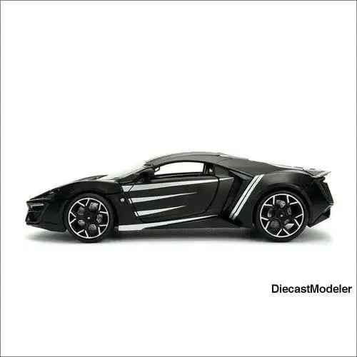 Jada Toys - Metals Die Cast | Lykan Hypersport with Black Panther figure (1/24)-DiecastModeler.com