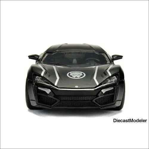Jada Toys - Metals Die Cast | Lykan Hypersport with Black Panther figure (1/24)-DiecastModeler.com
