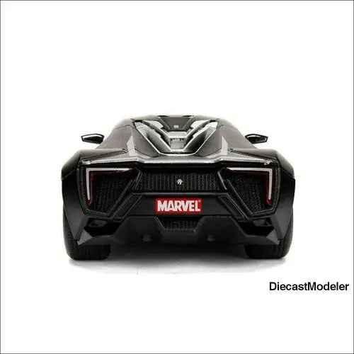 Jada Toys - Metals Die Cast | Lykan Hypersport with Black Panther figure (1/24)-DiecastModeler.com