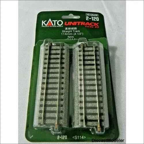Kato 2-120 Straight Track 114mm (4 1/2") HO Scale - UniTrack-DiecastModeler.com