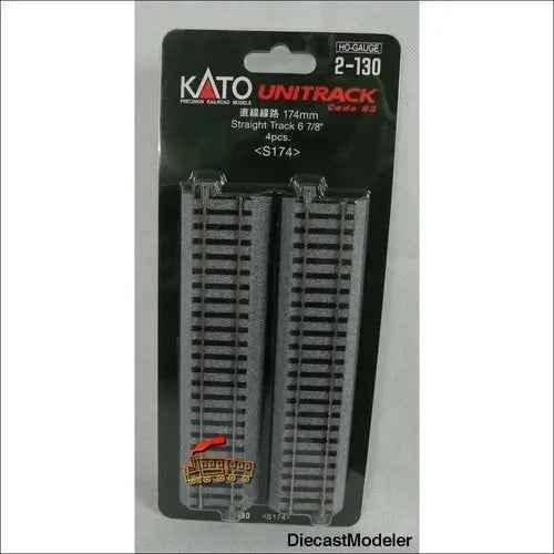 KATO 2-130 HO Scale 174mm 6 7/8" Straight Track (4)-DiecastModeler.com