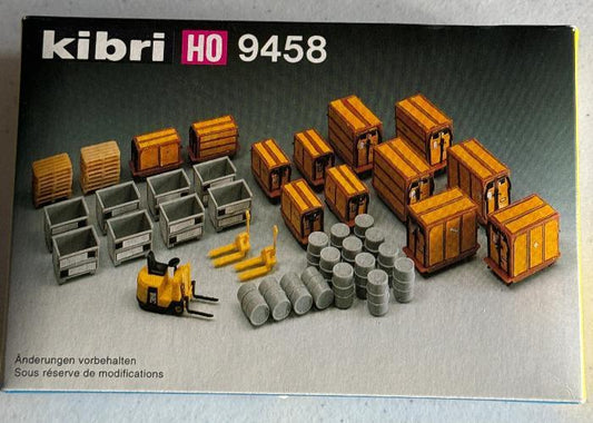 KIBRI - 9458 Containers, Pallets, Oil Drums-DiecastModeler.com