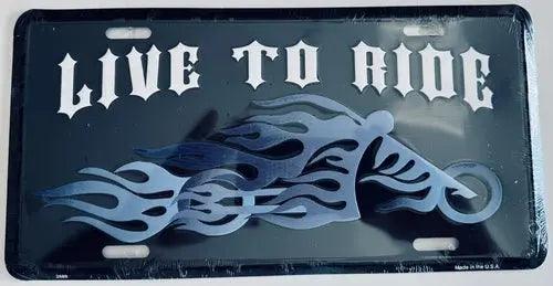 License Plate: Live to Ride-DiecastModeler.com