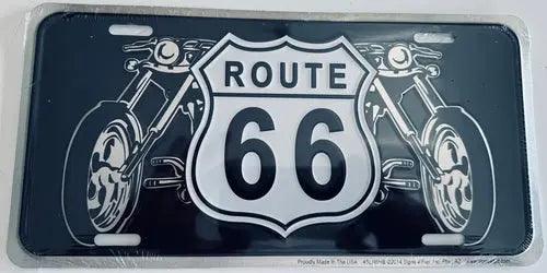 License Plate: Route 66 Sign-DiecastModeler.com