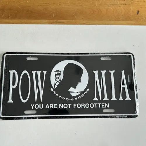 License Plate: US POW MIA Sign-DiecastModeler.com