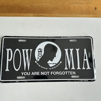 License Plate: US POW MIA Sign-DiecastModeler.com