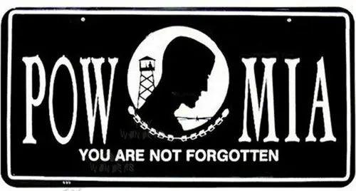 License Plate: US POW MIA Sign-DiecastModeler.com