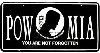 License Plate: US POW MIA Sign-DiecastModeler.com