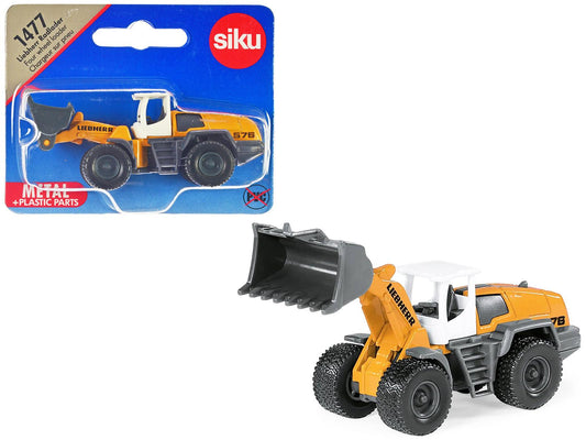 Liebherr 576 Wheel Loader Yellow with White Top Diecast Model by Siku-DiecastModeler.com