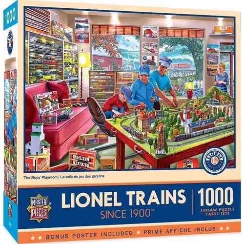 Lionel Trains - The Boy's Playroom- 1000 Pcs Jigsaw Puzzle-DiecastModeler.com