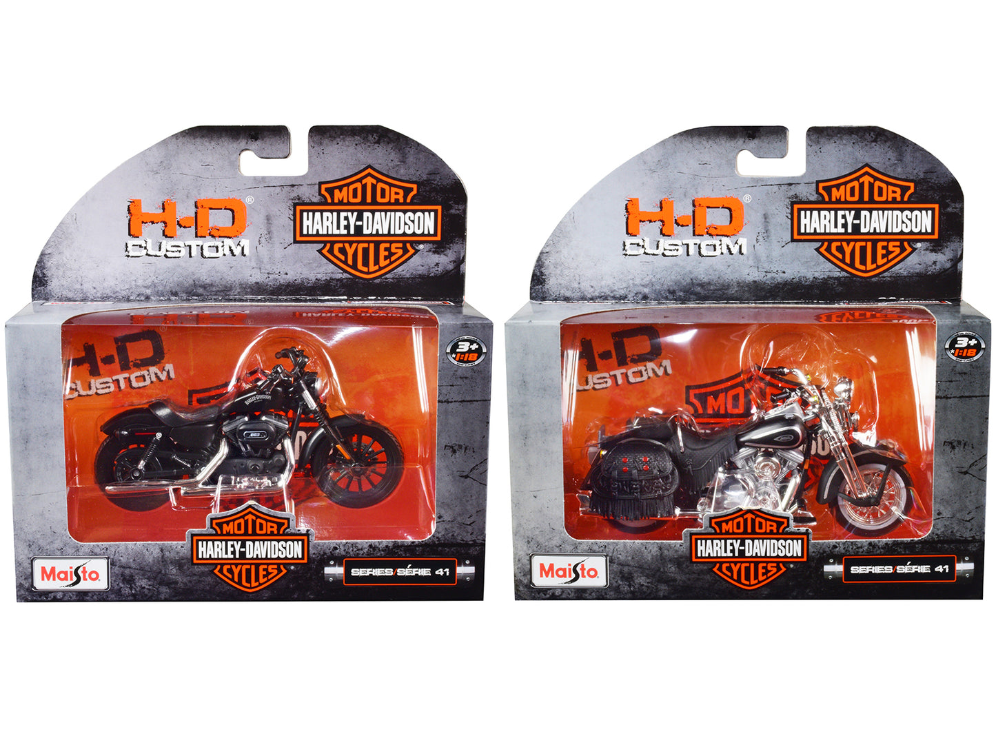 Harley-Davidson Motorcycles 6 piece Set Series 41 1/18 Diecast Models by Maisto-DiecastModeler.com