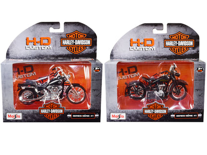 Harley-Davidson Motorcycles 6 piece Set Series 41 1/18 Diecast Models by Maisto-DiecastModeler.com