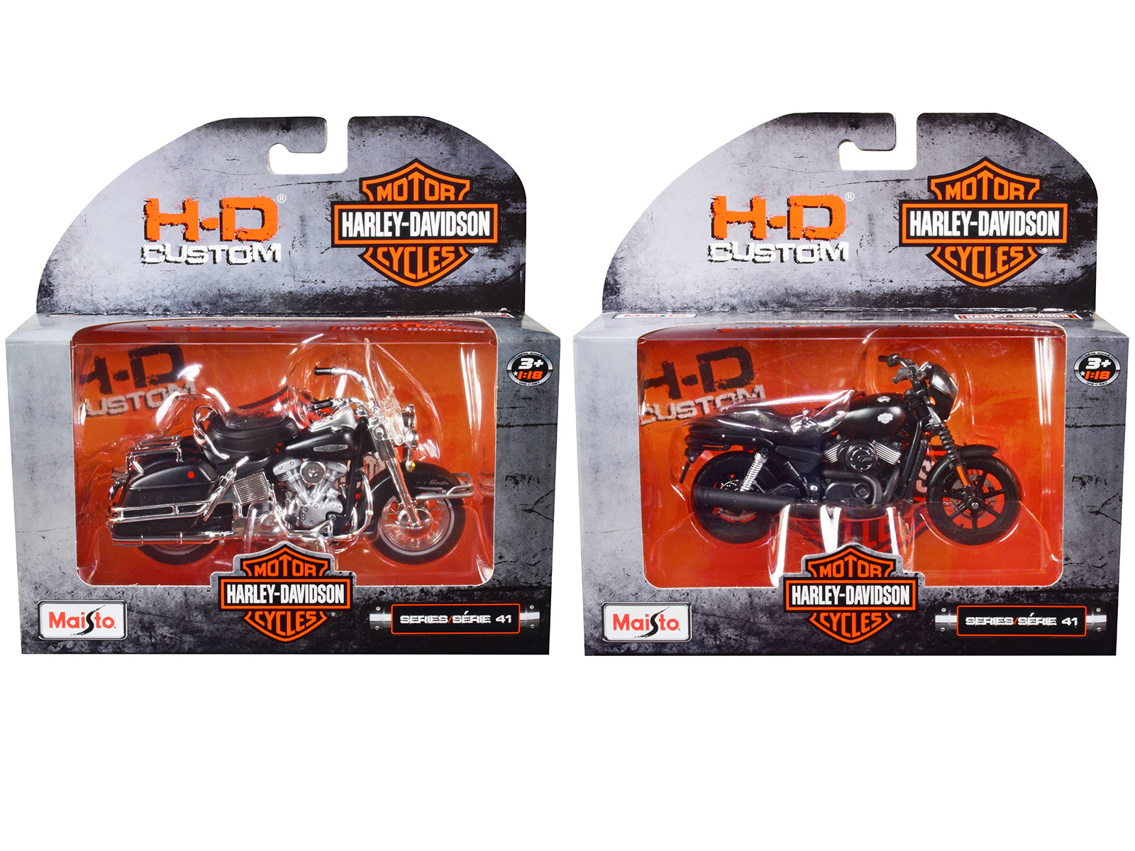 Harley-Davidson Motorcycles 6 piece Set Series 41 1/18 Diecast Models by Maisto-DiecastModeler.com
