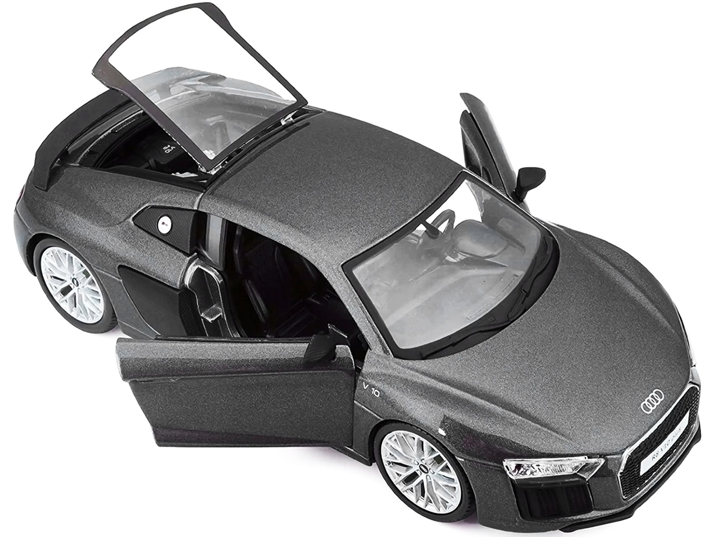 Audi R8 V10 Plus Gray Metallic "Special Edition" 1/24 Diecast Model Car by Maisto