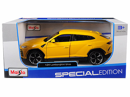 Lamborghini Urus Yellow 1/24 Diecast Model Car by Maisto
