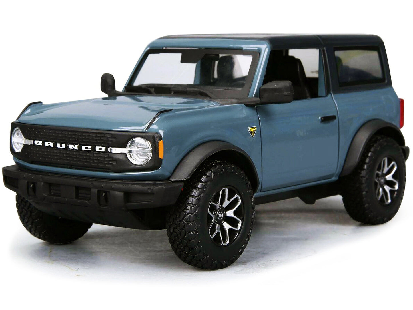 2021 Ford Bronco Badlands Blue with Black Top "Special Edition" 1/24 Diecast Model Car by Maisto-DiecastModeler.com