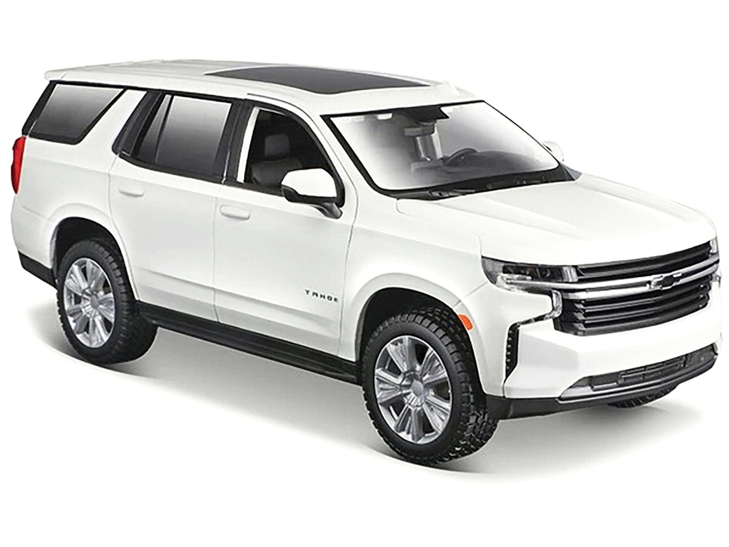 2021 Chevrolet Tahoe White with Sunroof "Special Edition" 1/26 Diecast Model Car by Maisto