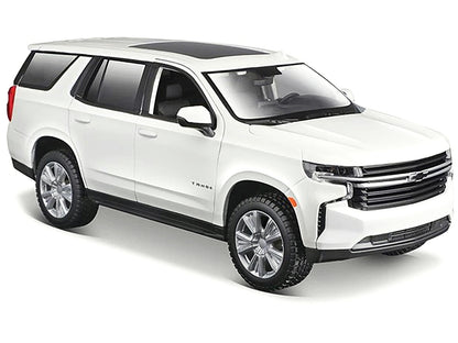 2021 Chevrolet Tahoe White with Sunroof "Special Edition" 1/26 Diecast Model Car by Maisto