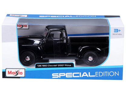 1950 Chevrolet 3100 Pickup Truck Black 1/25 Diecast Model Car by Maisto