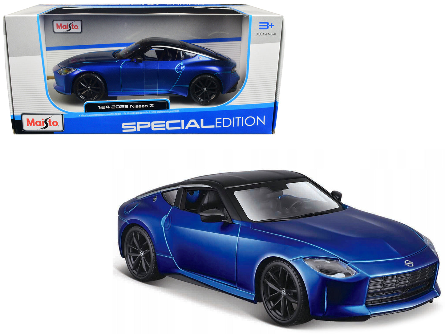 2023 Nissan Z Blue Metallic with Black Top "Special Edition" Series 1/24 Diecast Model Car by Maisto-DiecastModeler.com