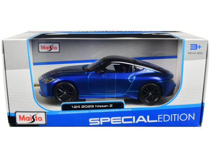 2023 Nissan Z Blue Metallic with Black Top "Special Edition" Series 1/24 Diecast Model Car by Maisto-DiecastModeler.com