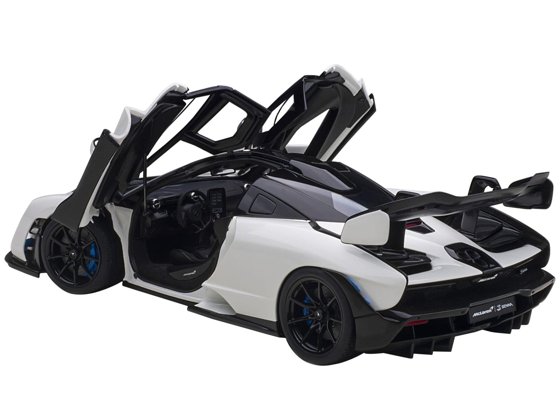 Mclaren Senna Vision Pure White and Black 1/18 Model Car by Autoart-DiecastModeler.com