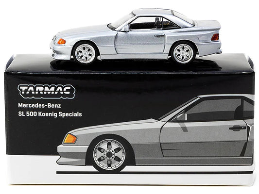 Mercedes-Benz SL 500 Koenig Specials Silver Metallic "Global64" Series 1/64 Diecast Model by Tarmac Works-DiecastModeler.com