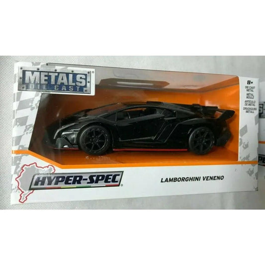 Metals Die Cast | Hyper-Spec 2017 Lamborghini Veneno Hardtop. Black - 1:32-DiecastModeler.com