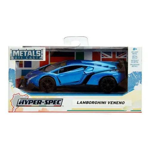 Metals Die Cast | Hyper-Spec 2017 Lamborghini Veneno Hardtop. Blue - 1:32-DiecastModeler.com