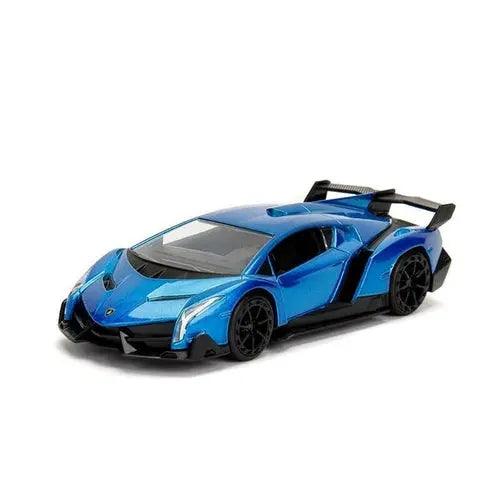 Metals Die Cast | Hyper-Spec 2017 Lamborghini Veneno Hardtop. Blue - 1:32-DiecastModeler.com
