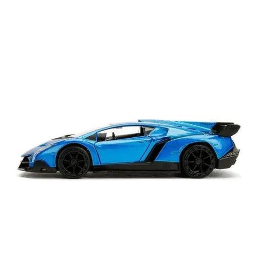 Metals Die Cast | Hyper-Spec 2017 Lamborghini Veneno Hardtop. Blue - 1:32-DiecastModeler.com
